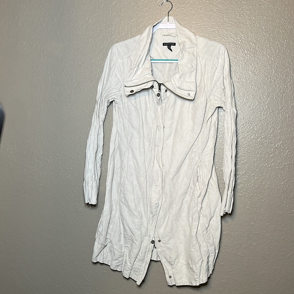 Eileen Fisher crinkle jacket Sz M